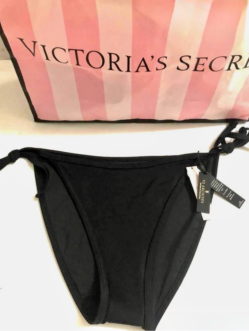Victoria's Secret Black Side-Tie Bikini Bottom